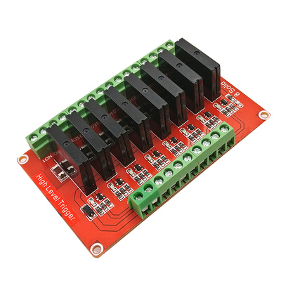 带保险丝12V 现货速发 8路固态继电器模块 扩展板 高电平触发