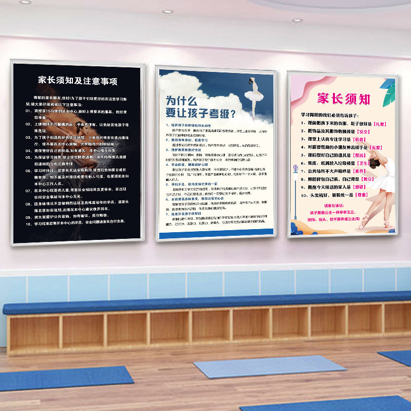 速发舞蹈室装饰画培训班墙面蕾饰壁舞画蹈房培训舞蹈教室芭装舞挂