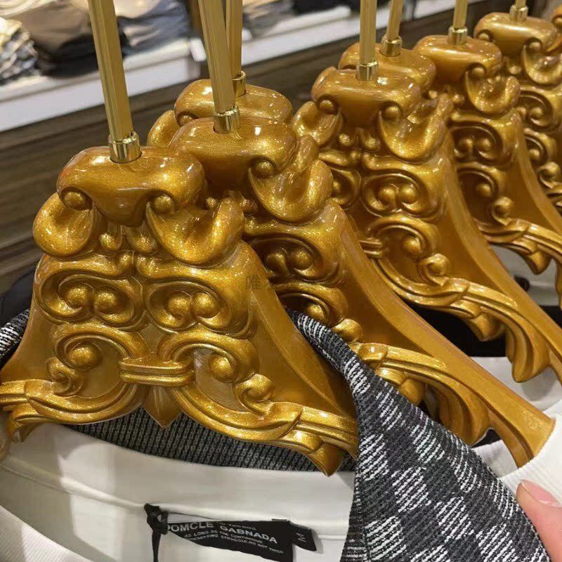 速发高档男款雕花衣架网红直播间高端轻奢潮牌服装店展示货架道具
