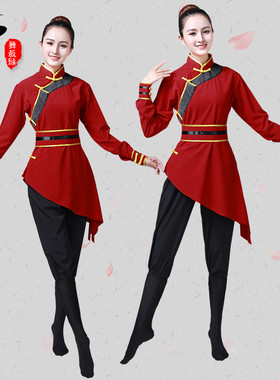 速发蒙族古人蹈服蒙古袍短款成舞少数民族演出服鸿雁舞舞台表演服