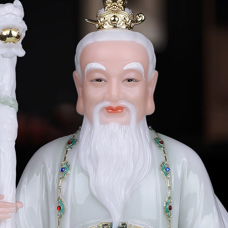 速发月老星君摆件供奉家用仿汉白玉月老神像红衣工艺品牵红绳宝善