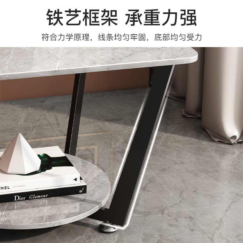 现货速发岩板茶几轻奢小茶几极简小方桌子客厅方几小户型沙发边几