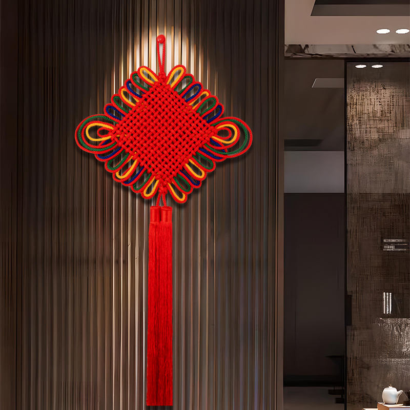 速发2024新手中国结挂件客款大号乔迁高档门挂厅工编织平安结挂饰