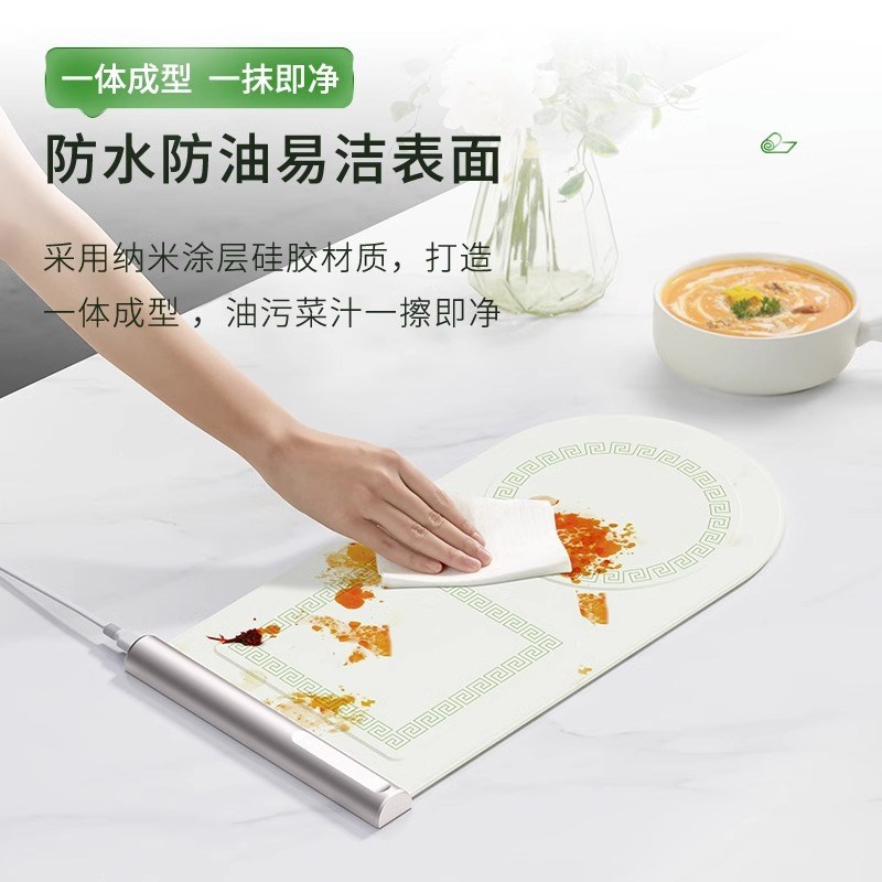 速发卷折收纳暖菜板多功能餐桌宝小型家用垫饭菜保温板热菜