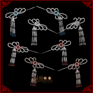 速发梨园戏装戏曲角蝴蝶偏花改良偏凤钻剧青衣花旦偏双光水京头饰