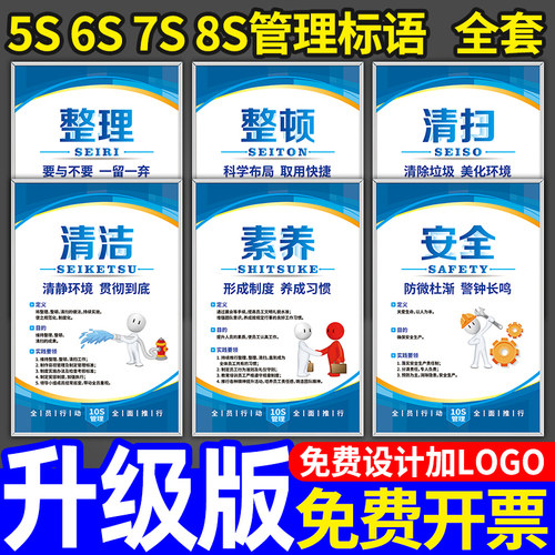 速发6S管理标语标宣图规章制度牌上墙5S企业文化识传海报7S办公室