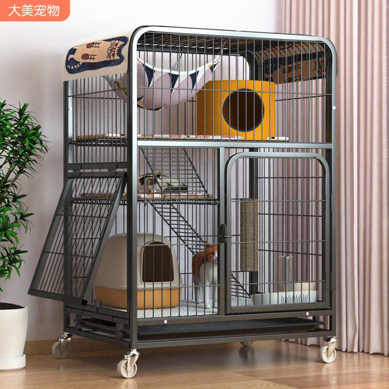 猫笼子猫别墅家用室内超大自由空间猫房J子猫咪屋舍猫窝带厕所一