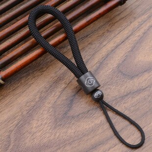 高档手工编织镶银丝真黑檀木汽车钥匙扣防丢钥匙链多功.能挂绳子#