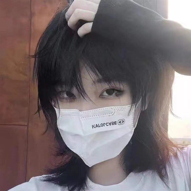 假发狼尾通用男j女鲻鱼头短发网红日常自然全头套式圆脸日系假发