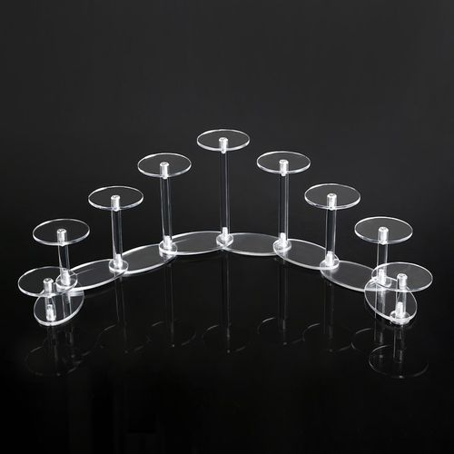 可定制亚b克力多层阶梯展示架点心纸杯蛋糕手办玩偶架可变形甜品