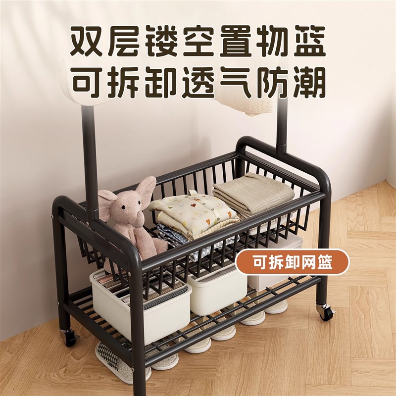 衣架落地卧室晾挂衣架移动轻奢衣帽架学生宿舍隔夜收Y纳衣服置物