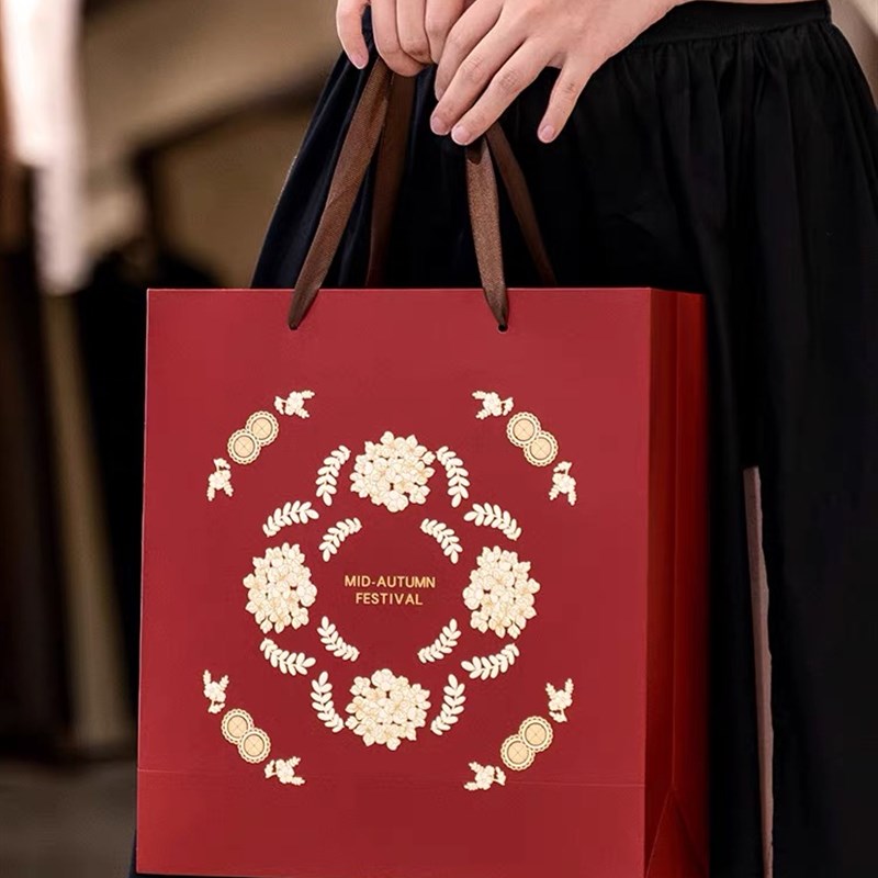 2023新款国风中秋o月饼礼盒包装盒高档蛋黄酥流心8粒手提盒子送礼