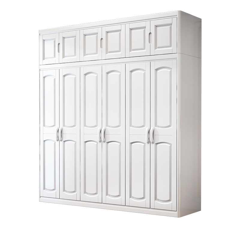 中式实木衣柜卧室家用三四五六门大容量多层储物原木衣U橱2024新