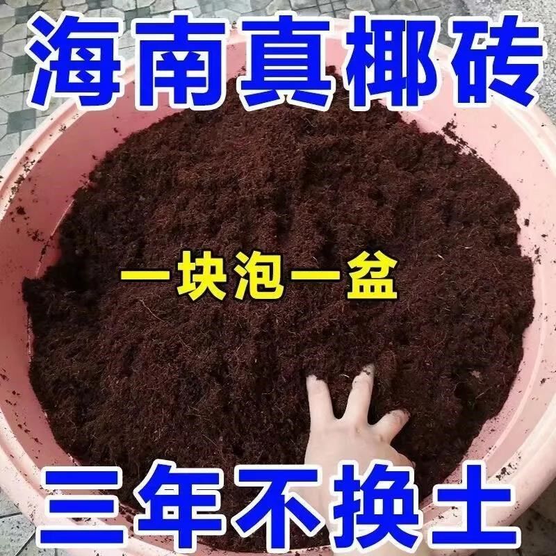 椰砖无菌营养养花压缩通用型w椰砖土种花种菜有机脱盐椰糠专用椰