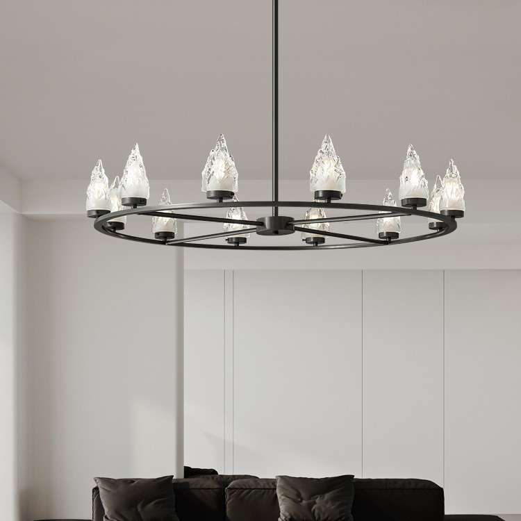 意式极简客厅吊灯现代简约全铜个性大厅主灯设计师轻奢玻璃餐厅灯