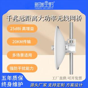 无线网桥CPE工业级户外千兆大功率远距离无线网络一体化监控网桥