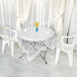 透明PVC防油防水桌布免洗防滑餐桌布防尘台布蕾丝花边防水防油