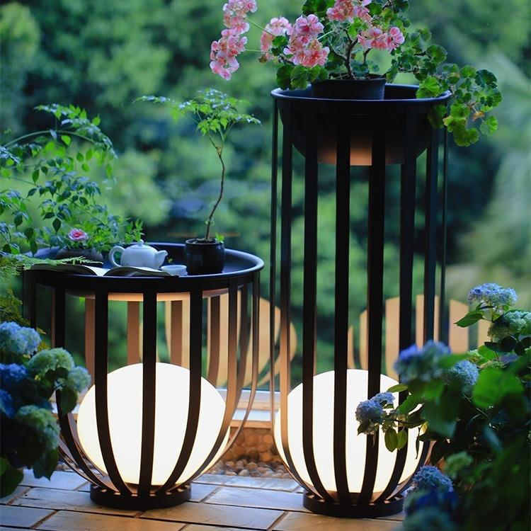 QY户外太阳能防水花架灯庭院灯草坪灯别墅花园露台落地灯茶几灯