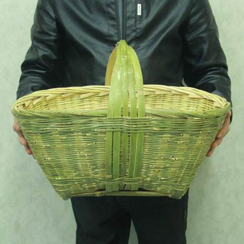 手工竹篮子挂篮手提菜篮礼品篮鸡蛋篮水果收纳竹筐喜事筐竹编竹器
