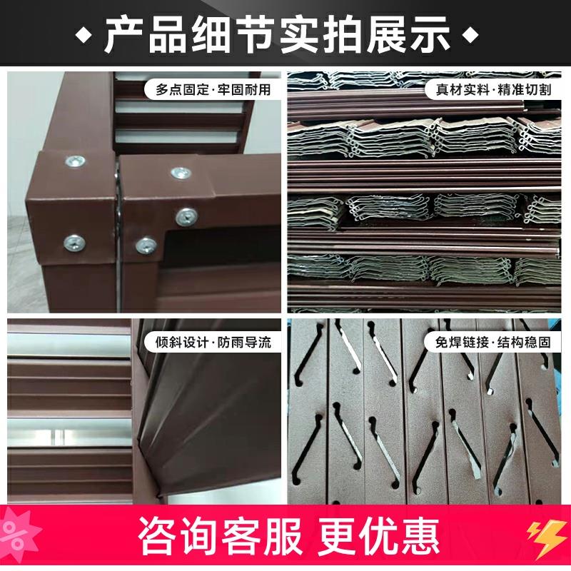 防雨防晒铝合金空调外机床包百叶格栅中央空调遮挡镀锌钢外机罩
