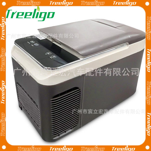 厂家批发汽车冰箱12V24V220v通用车家两用冷藏保鲜车载冰箱28升