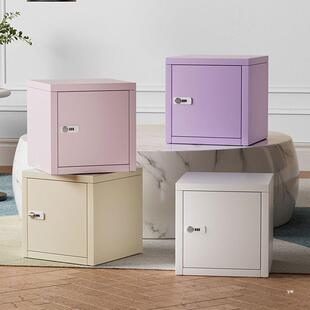 信盘收纳学生宿舍带锁小箱子防盗办公室密码锁收纳储物柜保险柜铁