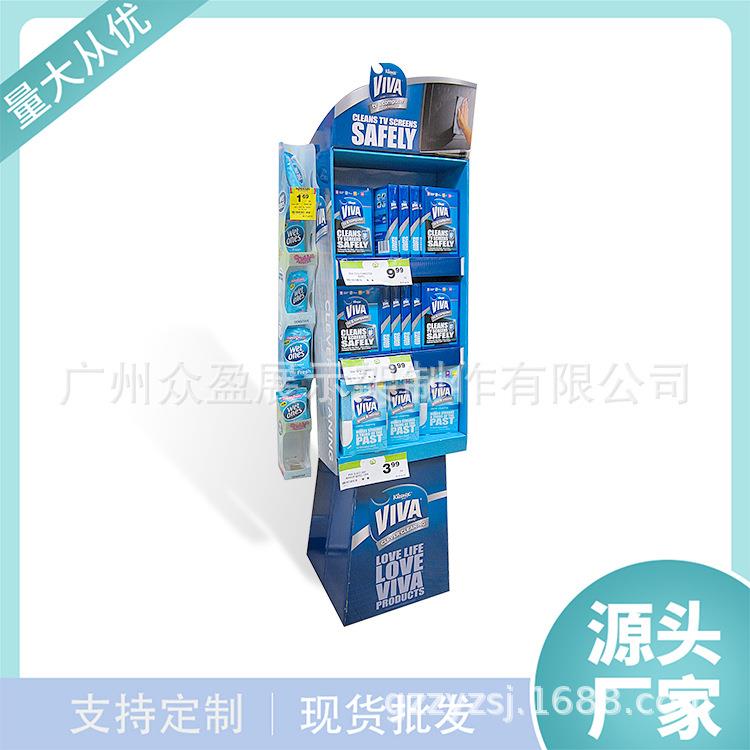 纸货架陈列架日用品造型纸质货架瓦楞纸货架纸展示架设计