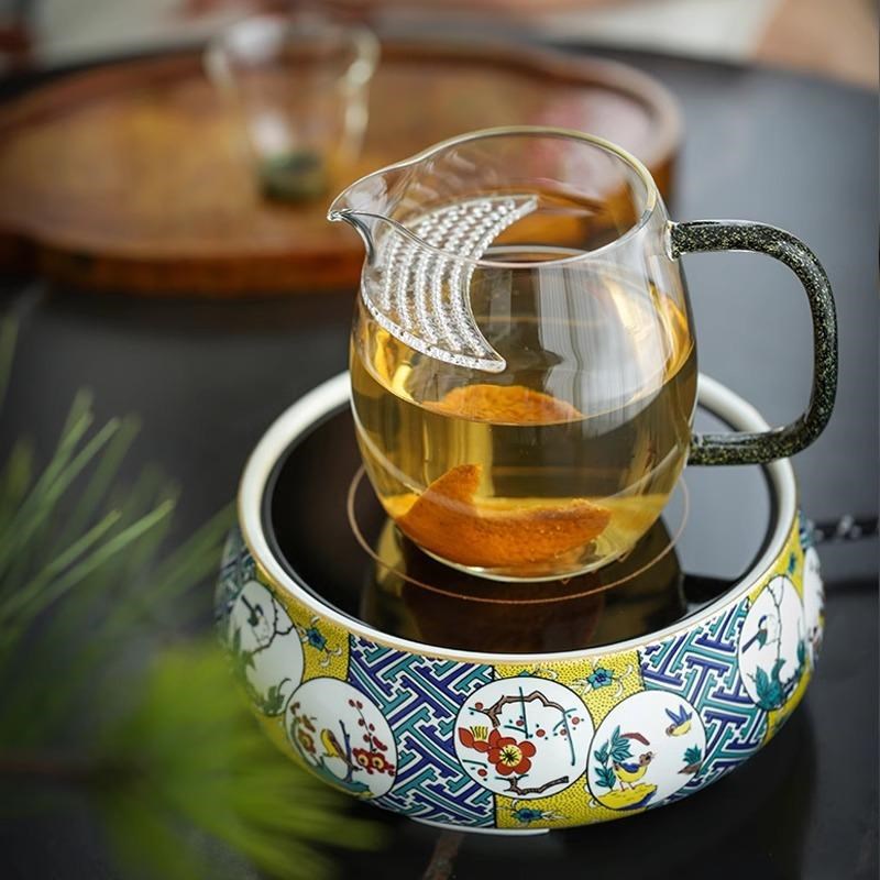 【禾器大容量】绿茶泡茶杯玻璃月牙公道杯过滤澄然煮茶器耐热茶壶