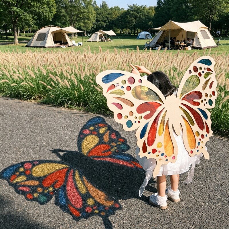 光影蝴蝶翅膀diy材料幼儿园玻璃
