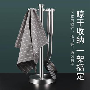 厨具架旋转厨房置物架304不锈钢挂架家用锅铲汤勺收纳架 直销新款
