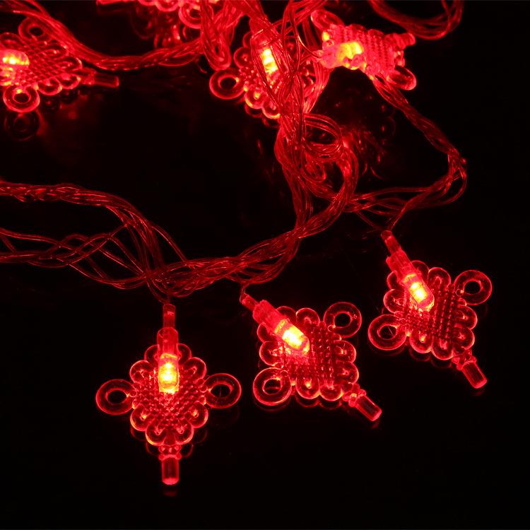 直销新款春节彩灯挂件新款LED灯串户外装饰品中国结灯笼喜庆用品