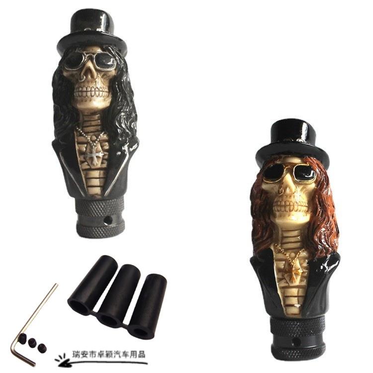 直销新款汽车改装档把头 通用型树脂多款骷髅排挡头拨棍头钱袋 排