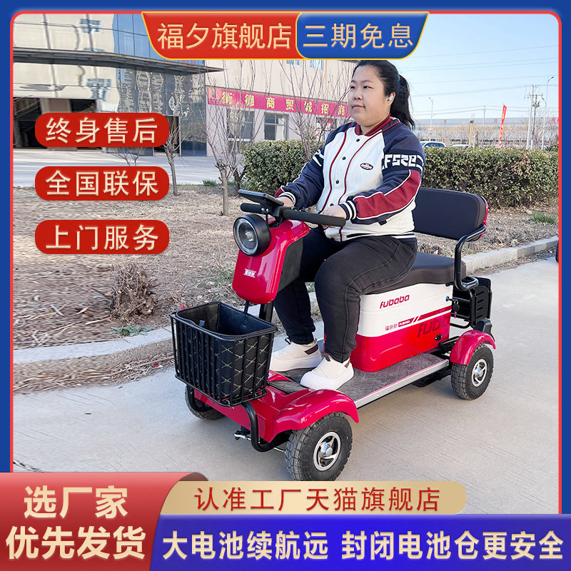 小巴士电动四轮车老年人残疾人助残代步车小型代步车c双人座