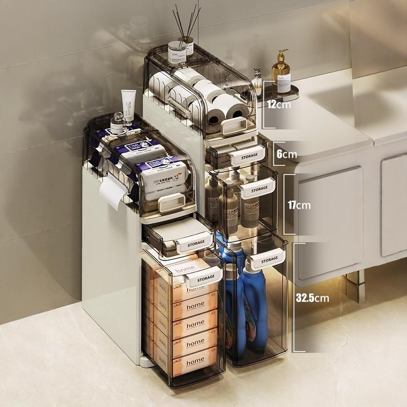 卫生间置物架家用抽屉式多层浴室侧边角窄缝隙储物架子夹缝收纳柜