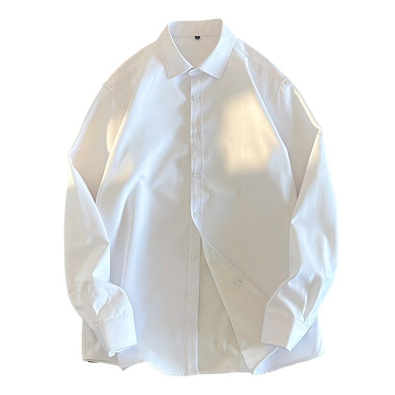 定制衬衫印绣logo加绒保暖宽松西餐厅咖啡餐厅奶茶团体公司工作服