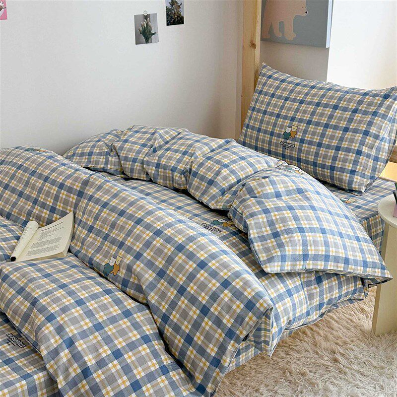 学生床单被套六件套全棉被褥被子学校单人宿舍床上用品三件套