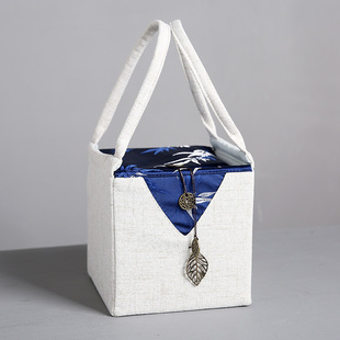 刺绣宠物骨灰手h提袋 中式骨灰罐棺椁 猫咪狗狗去世火化便携骨灰