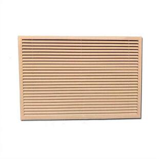 现货化妆室地暖分水器遮挡罩装饰罩暖气嵌入式百叶窗实木门米黄色