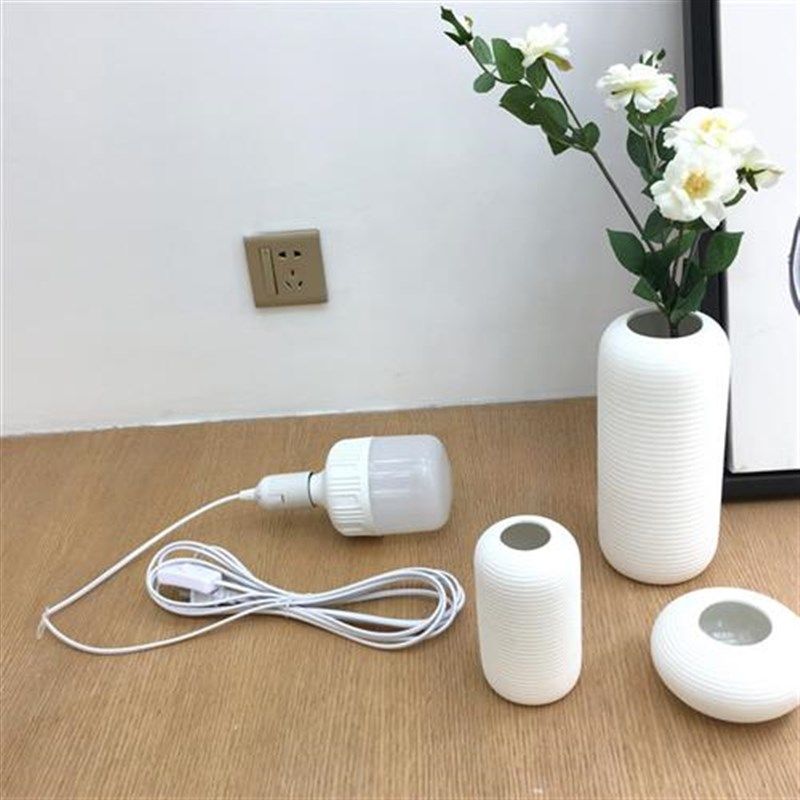 带线灯泡悬挂式led插座灯简易超亮插头插电灯带开关线家用墙壁灯