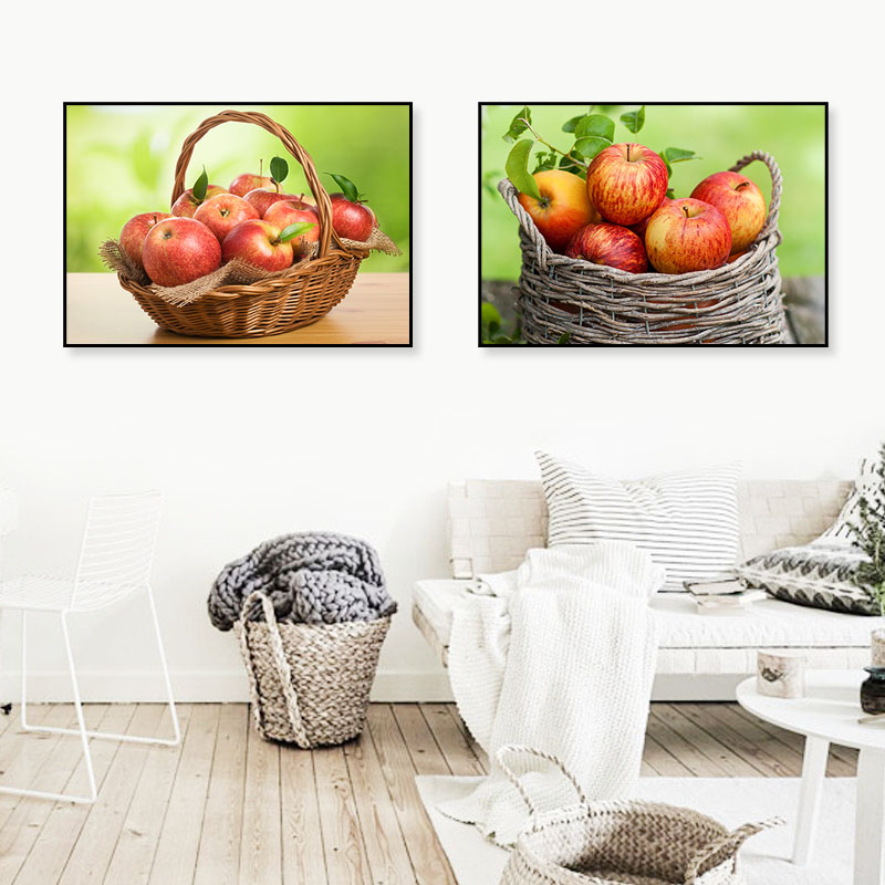 饭厅装饰画静物小清新水果挂画单幅现代简约餐厅墙壁画餐饮店画图片
