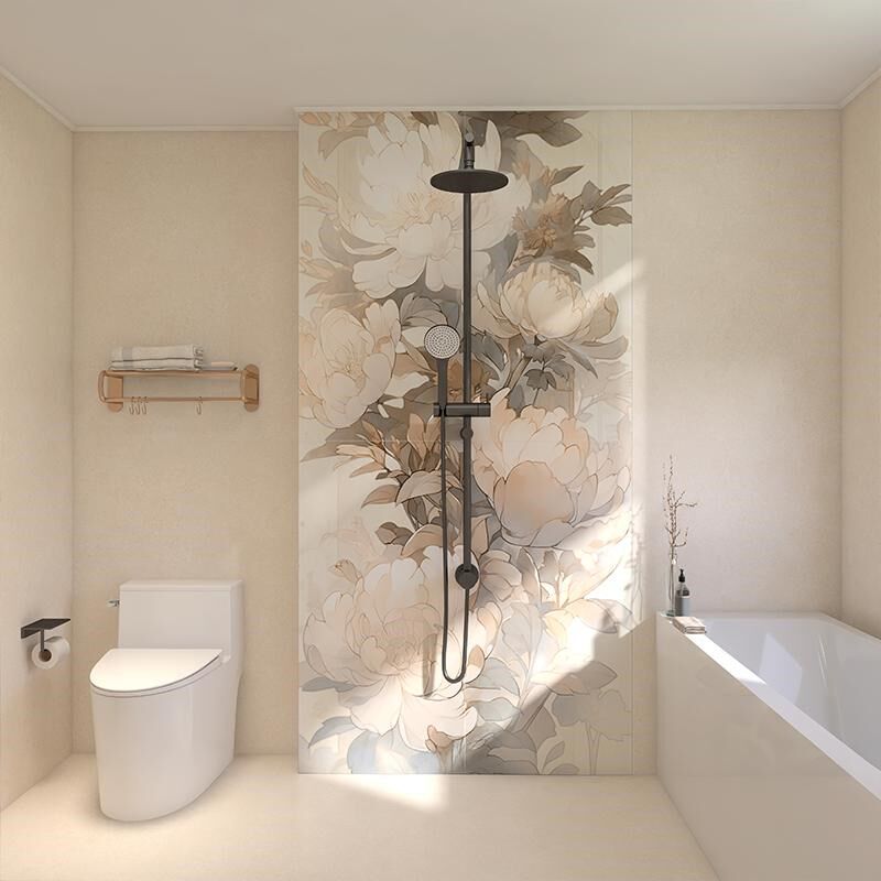 现代简约大板花砖背景墙釉面瓷砖全瓷卫生间墙面大花片600x1200