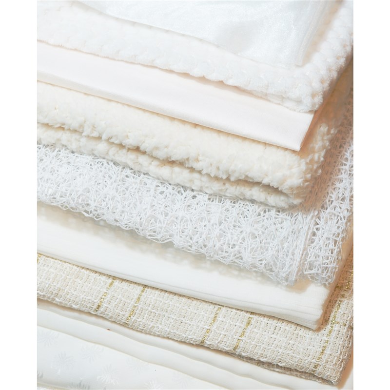 面料小样合集白色系布料多品类材质各种各样不重复服装设计娃衣