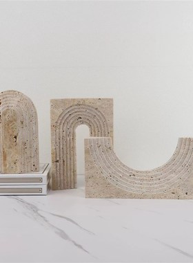 天然大理石摆件样板间售楼部书房装饰品客厅桌面工艺品家居装饰品