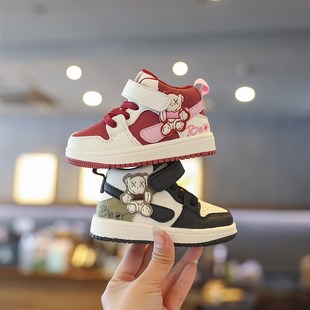 婴儿鞋子秋冬学步鞋女宝宝小童高筒运动鞋1一2-3岁男童婴儿软底鞋