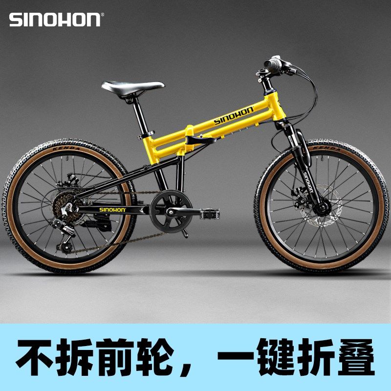 儿童折叠山地自行车超小可放后备箱青少年出行单车V上学上班代步