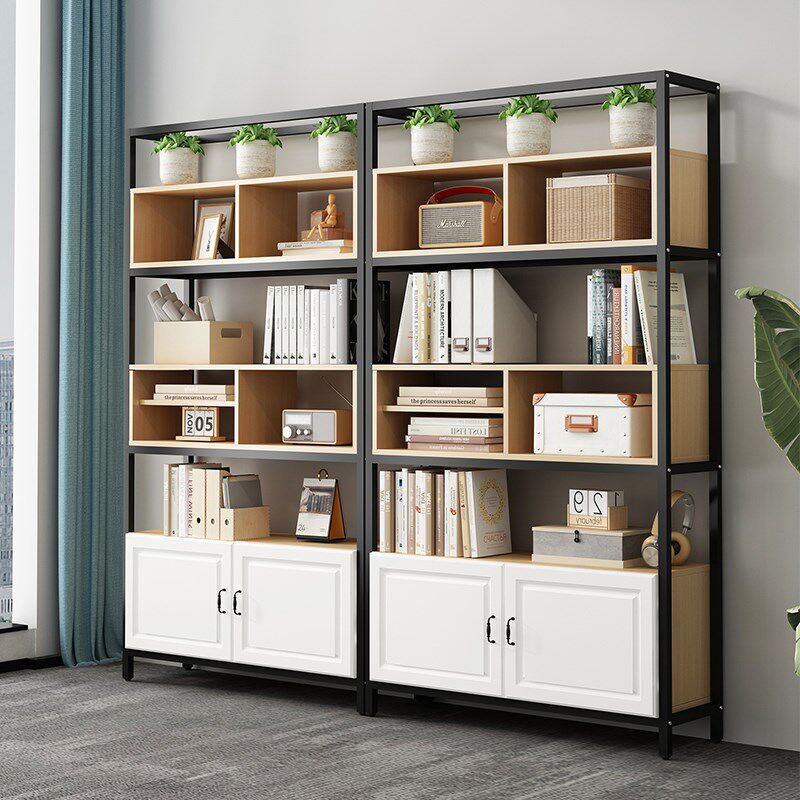 办公室隔断柜铁艺屏风陈列架钢木书架文件柜商用展示架镂空玄关架