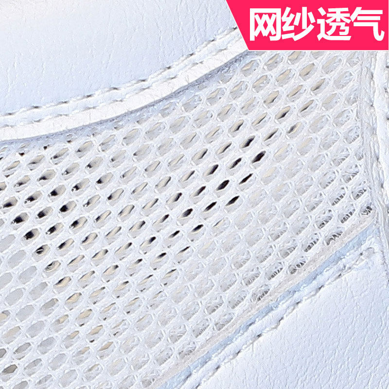 夏天网鞋a女透气网面内增高10cm小白鞋厚底透气轻便薄款网纱鞋夏