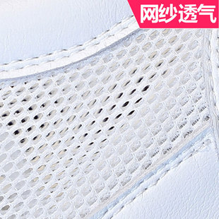 夏天网鞋a女透气网面内增高10cm小白鞋厚底透气轻便薄款网纱鞋夏