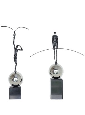 简约现代抽象人物艺术雕塑摆件玄关酒柜意式极简装饰品软装高级感