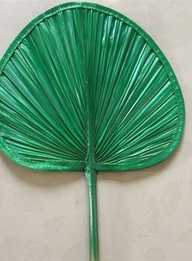 我和月亮说句话舞蹈演出道具扇子绿色古典儿童表演蓝秧歌民族江南